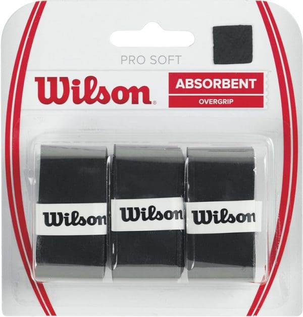 Wilson Pro Soft Overgrip 3 st. Zwart