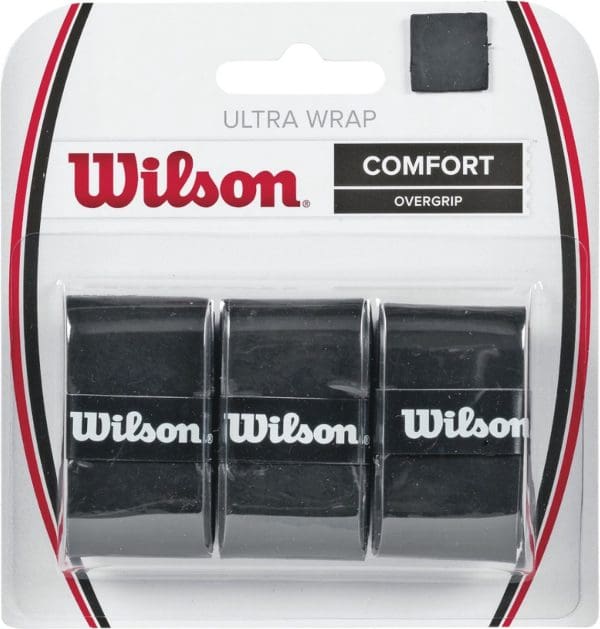 Wilson Ultra Wrap Comfort - Overgrip Black - Padel/Tennis/Badminton/Sqaush