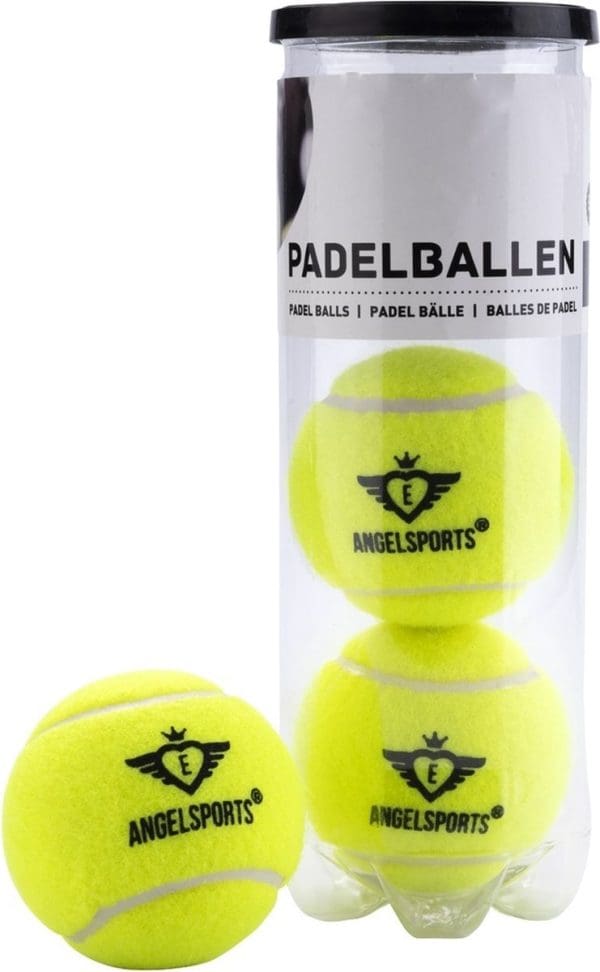 Angel Sports Padelballen Pro Wol/rubber Geel 3 Stuks