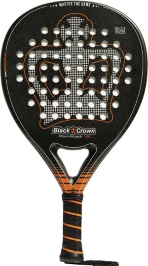 Black Crown Piton Attack 16K (Druppel) - 2023 padel racket zwart/oranje