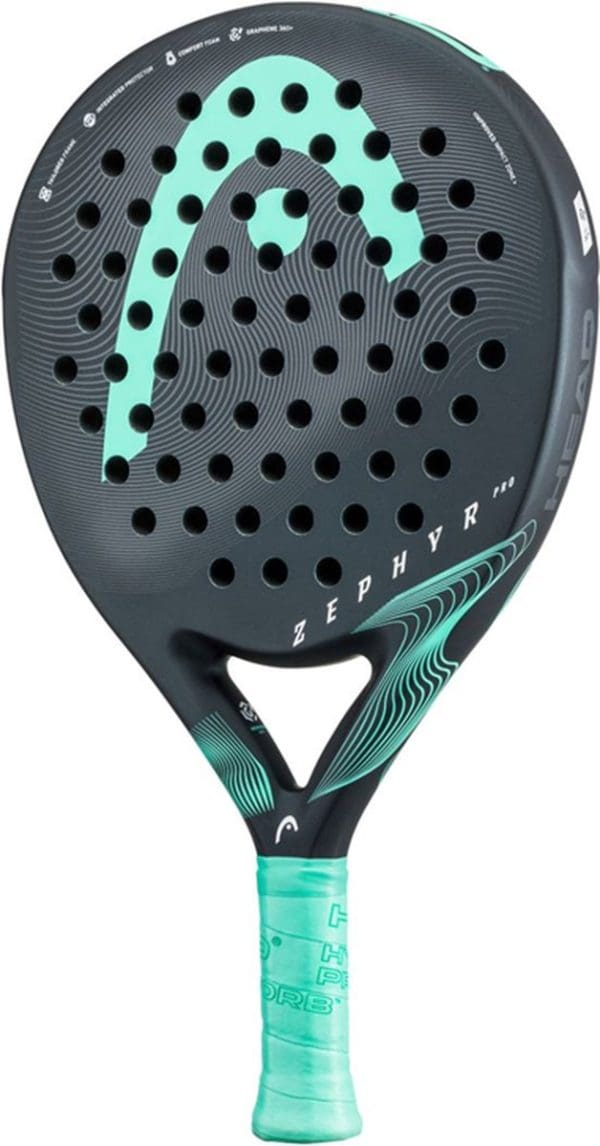 Head Zephyr Pro 2023 Padel Racket Black/Turquoise O/S