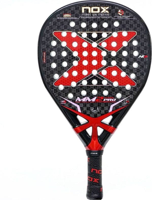 NOX MM2 Pro 12K (Hybrid) - 2022 padel racket zwart/rood
