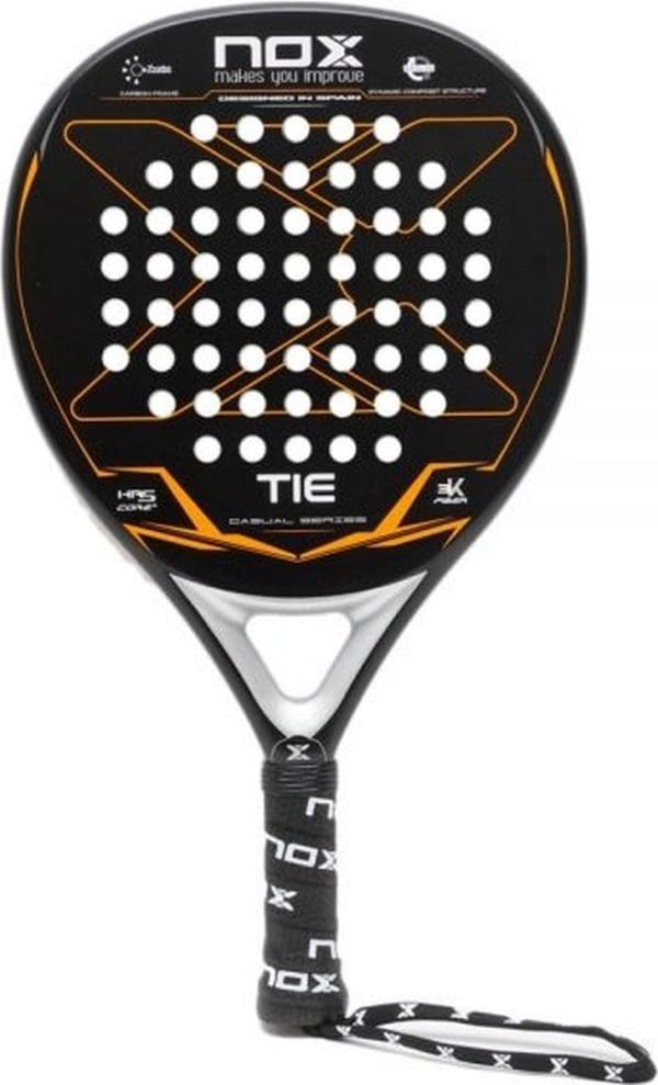 Nox Tie (Rond) - 2021 padel racket zwart/oranje
