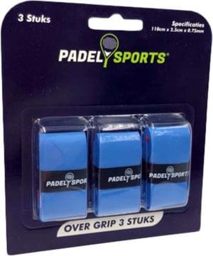 Overgrip - Grip - Griptape - Padel - Overgrip tennis - Overgrip padel - Racketaccessoires - Blauw - 3 stuks - Padel Sports