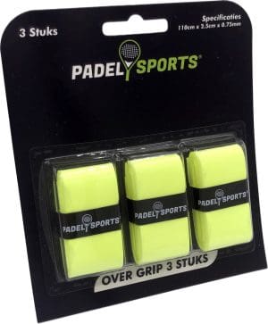 Overgrip - Grip - Griptape - Padel - Overgrip tennis - Overgrip padel - Racketaccessoires - Lichtgeel - 3 stuks - Padel Sports