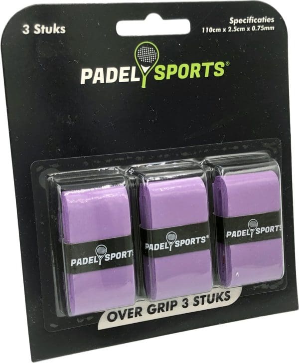 Overgrip - Grip - Griptape - Padel - Overgrip tennis - Overgrip padel - Racketaccessoires - Paars - 3 stuks - Padel Sports