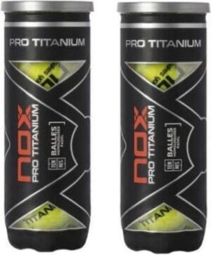 Nox Pro Titanium - Padelballen - 2 blikken - 6 padelballen - duurzaam