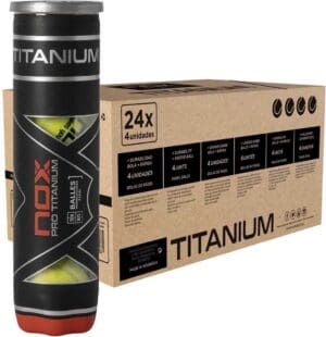 Nox Pro Titanium Padelballendoos Geel 24 x 4 Balls