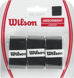 Wilson Pro Absorbent - Overgrip Black - Padel/Tennis/Badminton/Sqaush