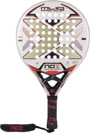 NOX ML10 Pro Cup Luxury 'Miguel Lamperti' (Rond) - 2023 padelracket - Wit/Rood