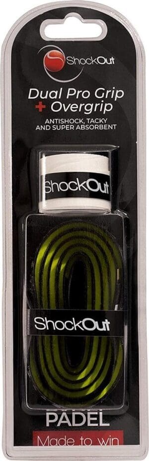 ShockOut Dual Pro Grip + Overgrip Padel | Zwart/Geel